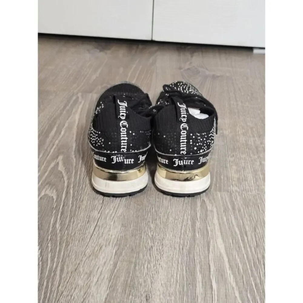 Juicy Couture‎ Bellamy Black Rhinestone Lace-up Sneakers Size 6 - Picture 8 of 13